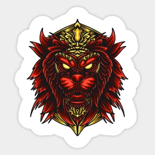 Lion King Head Illustration Artwork Sticker